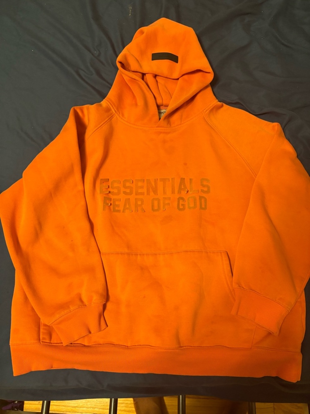 Fear of God Essentials Orange Pullover Hoodie - Men's